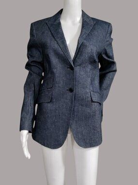 NWT Dondup Lissa Cotton and Linen Single Breasted Blazer S